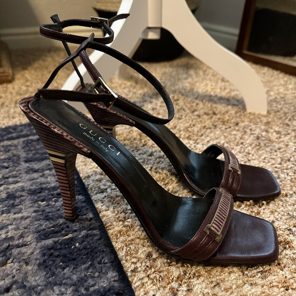 Cute Gucci heels with ankle strap